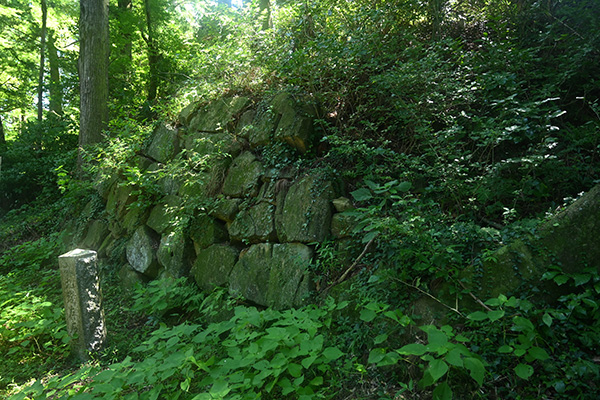 金山城 本丸石垣