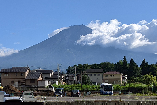 富士山駅から見えた富士山
