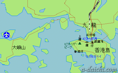 香港旅行地図