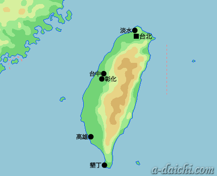 台湾西岸旅行記地図